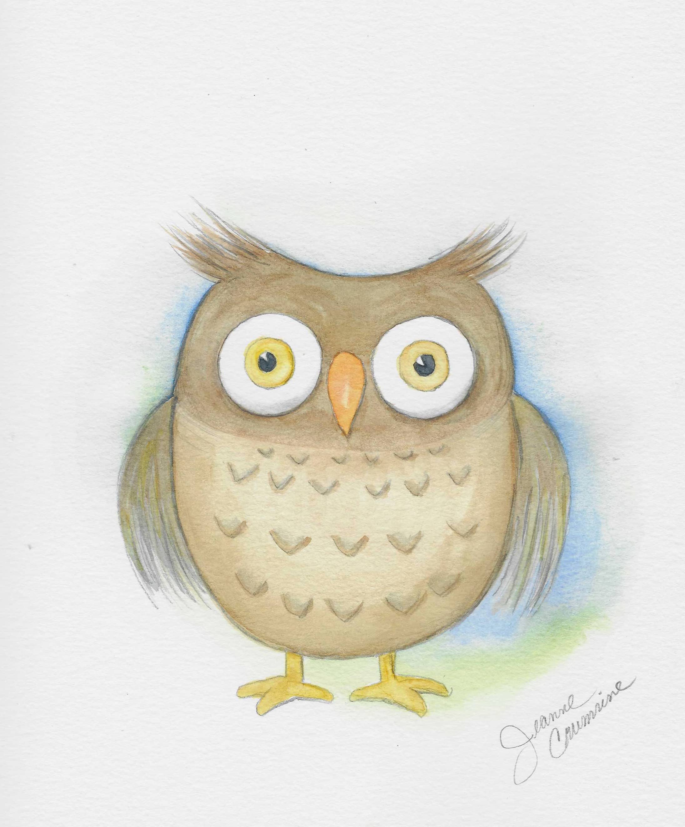 Owl Intergenerational Watercolor Painting Ottawa Location Putnam